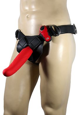 Fetish Fantasy Extreme - Vibrating Silicone Swirly-G Strap-On 26 cm rot