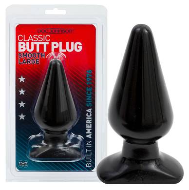 Classic Butt Plug Smooth Large Black