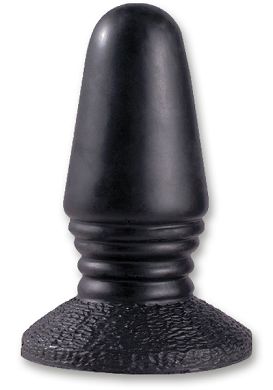 10 x 2,5 - 4,1 cm Buttplug Xtra Ribbed End black
