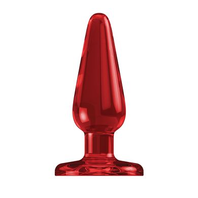 13 x 4 cm Buttplug Bottomline Acrylic red