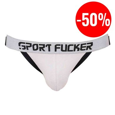 SportFucker Bullpen Jockstrap white grey