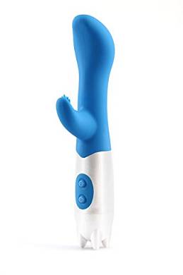 Extasialand Super leiser Dual-Rabbit mit 7 Vibrationsstufen Silikon in blau