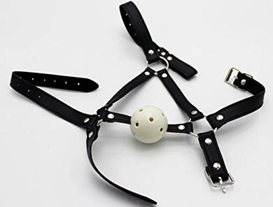 Xiaomai Kopfgeschirr mit Ball Knebel Weiß