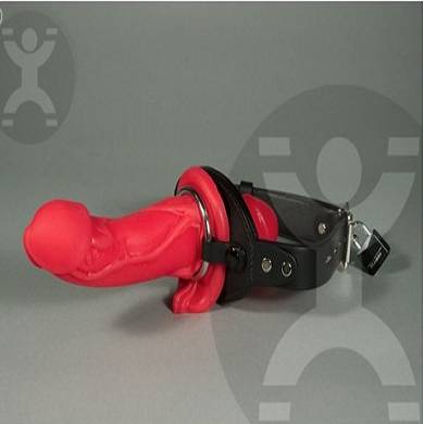 Leder Dildo Knebel