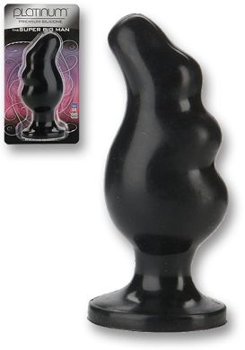 16 x 6,5 cm Plug Doc Johnson Platinum Silicone The Super Big Man black