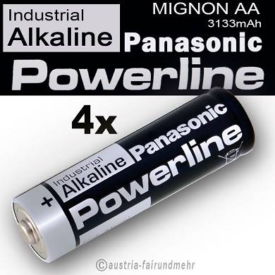 4x MIGNON AA LR6 MN1500 Batterie PANASONIC POWERLINE INDUSTRIAL