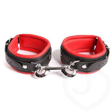 DOMINIX Deluxe Fuschellen aus rotem Leder