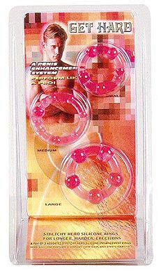 GET HARD Rings 3er Set pink