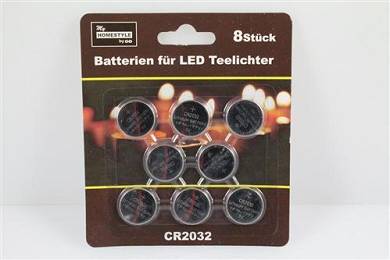 Batterien für LED Teelichter 8 stück CR2032