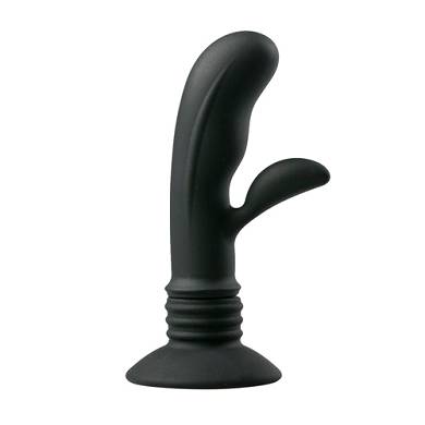 Schwarzer Vibrator aus Silikon