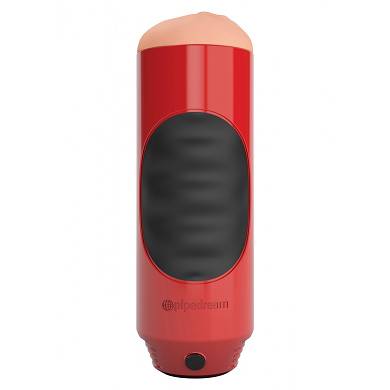 Masturbator "Mega Grip Vibr." (Oral) - in Rot