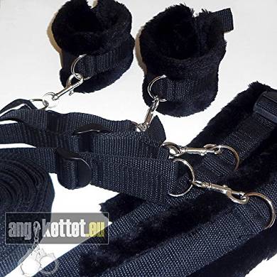 Bondage Erotik FesselSet 8 tlg. Fetisch - BDSM- sehr sexy 2x Hand 2x Fuß + Gurte