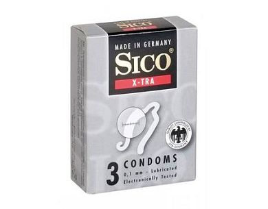 SICO X-tra 3 Stck Kondome 0,1 mm Wandstrke transparent