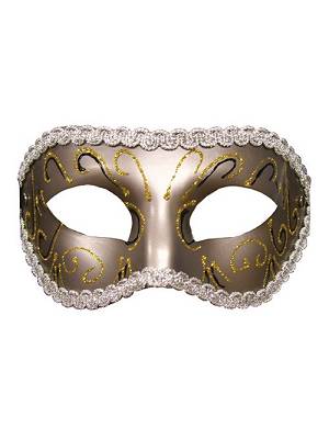 Maske mit goldfarbenen Details