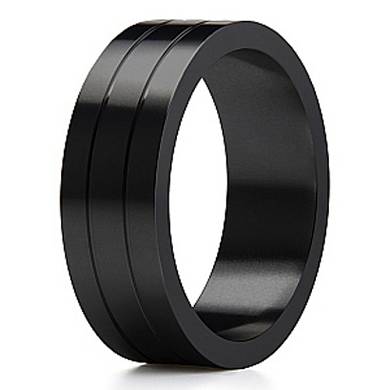 Penisring aus Metall III in Schwarz