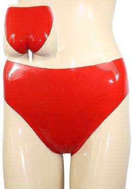 Latex Damenslip rot