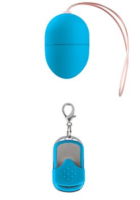 Shots Toys 10 Speed Remote Vibrating Egg - Small - Blue