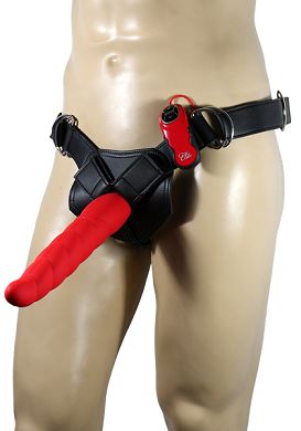 Fetish Fantasy Extreme - Vibrating Silicone Ruff Rider Strap-On 26 cm rot