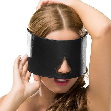 Blickdichte Leder-Maske mit Schnrung