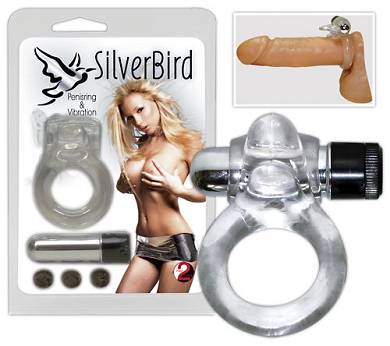 Silver Bird Transparenter Penisring
