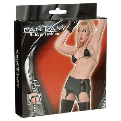 Latex Strapsgurt schwarz