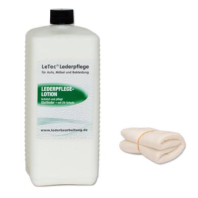 LeTec Lederpflegelotion 1000ml - dauerhafte Pflege u. Rückfettung f. Glattleder