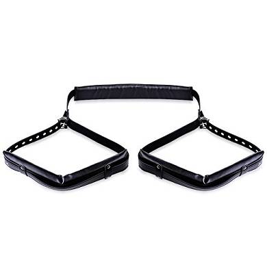 Utimi BDSM Bondage Set Leder Fessel Set zwang die Beine strecken Sexy Spielzeug in Schwarz