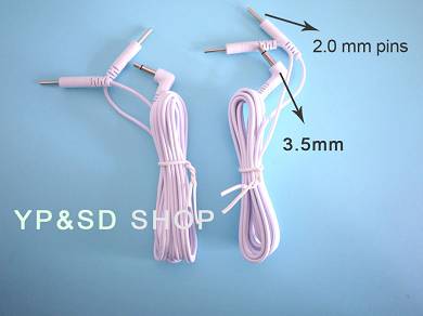 2x Verbindungskabel Elektrodenkabel für TENS EMS Reizstrom Geräte 3.5mm Stecker