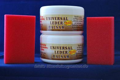 2 x Universal Lederbalsam Lederpflege Möbelpflege mit Bienenwachs mit Schwämme