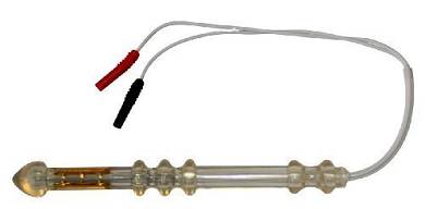 Nickelfreie goldbeschichtete Analsonde. Für TENS EMS Reizstromgerät mit 2mm-Ansc