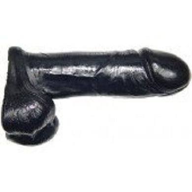 SI IGNITE Thick Cock mit Balls. 25 cm (10 in). Schwarz