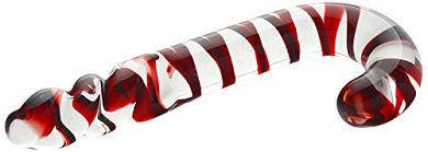 GlassIntimo Glasdildo NANASHI Spiralförmige Zuckerstange Weihnachtsedition 19*3cm