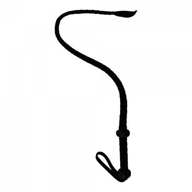 Zado - Leder-Peitsche - 90 cm - in Schwarz