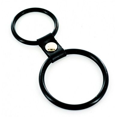 2er Penis-Ring schwarz, D: 35-50 mm