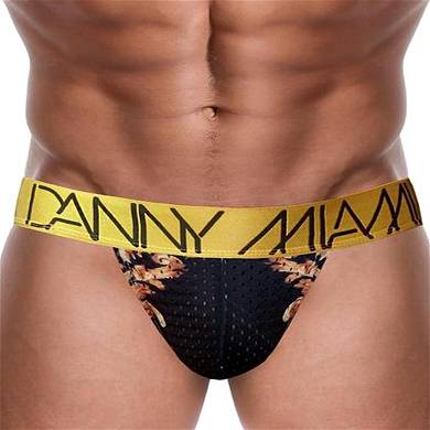 Danny Miami Royal Black Jockstrap Underwear Multi