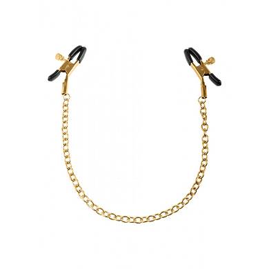 Klemmen mit Kette - in Gold
