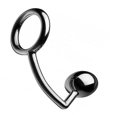 Tom of Finland Cock Ring With Anal Ball Stainless Steel