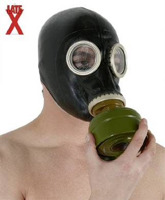 LATE X Latex Gasmake. 1 Stück