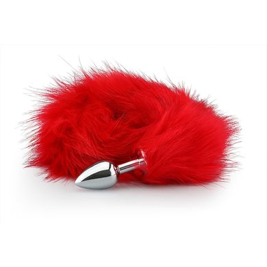  Buttplug Analplug mit aufregendem rotem Fell Fuchsschwanz Fox Tail