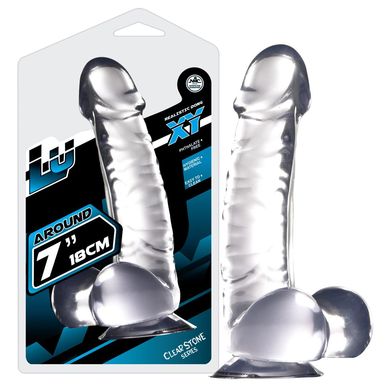 Dildo Kristallklar Big Head 20 x 4 cm