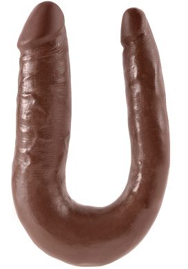 33,5 x 3,2 cm Dildo King Cock Small Double Trouble brown