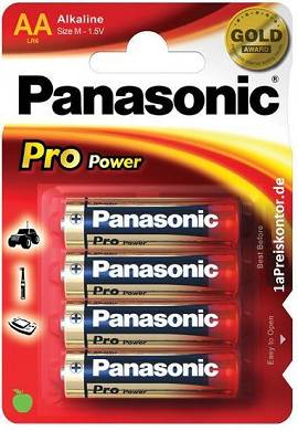 4x Batterie AA Mignon Panasonic Pro Power Alkaline LR06PPG/4BP - 4er Blister
