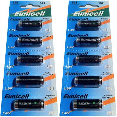 10 x LR1 1,5V Alkaline Batterie auf 2 Blistercard a 5 Stück Eunicell