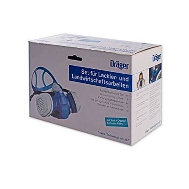Dräger X-plore 3300 Lackierer-Set Farbspritz Halbmaske + A2P3 Filter