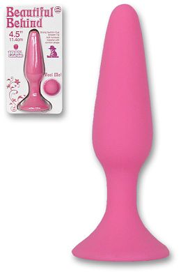 13 x 3 cm Silikon Buttplug pink