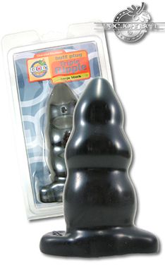 14 x 4,5-6 cm Triple Ripple Buttplug Large black