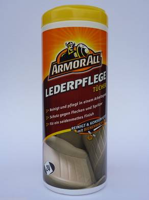 (0,25?/Einheit) Armor All® Lederpflege Tücher 24er Box feuchte Tücher