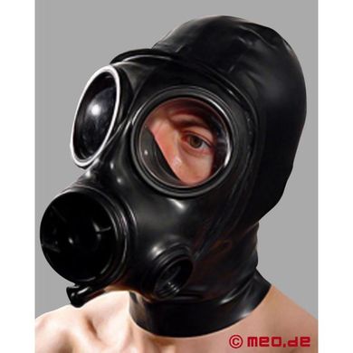 Latex-Bizarro Haube mit Gasmaske