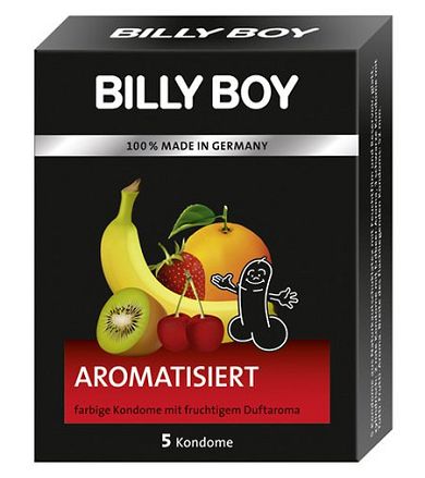 Billy Boy Kondome Aroma - Erdbeer- und Fruchtaroma - Inhalt: 5 Stck