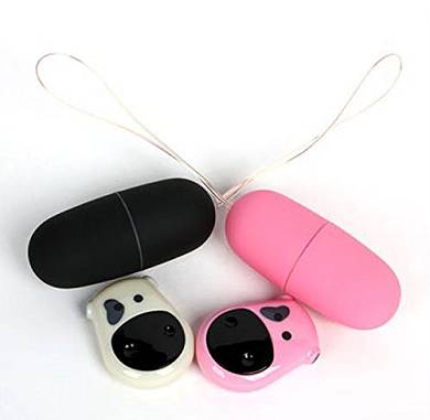 Extasialand Witziges und lustvolles Vibrationsei Ei mit Fernbedienung im Kuh Design